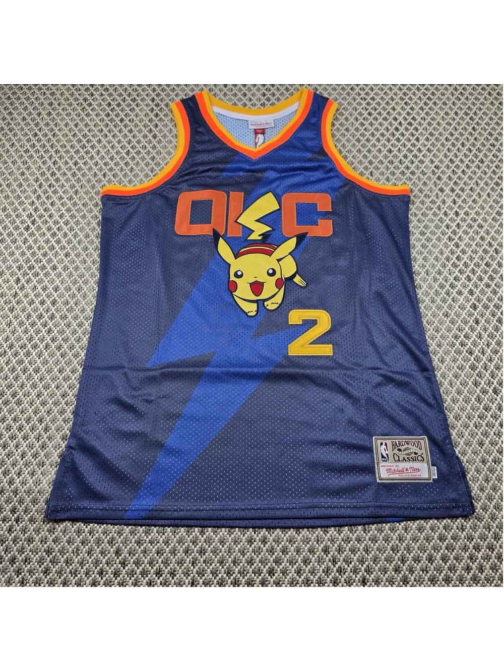 Shai Gilgeous-Alexander OKC Thunder Custom Pikachu Jersey XL Mitchell & Ness